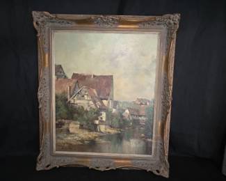 H Wacker Painting - Old Nuremberg Waterscape