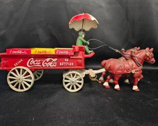 Coca-Cola Horse-Drawn Wagon Die-Cast Model