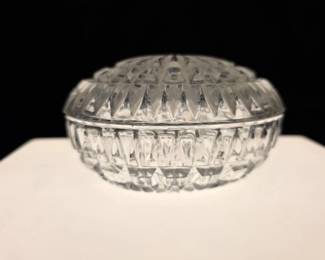 Crystal Trinket Jewelry Box - Oval Cut Pattern