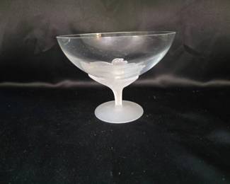 Lalique "Virginia" Crystal Footed Compote Bowl