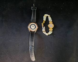 Hotlus Wristwatch and Pearl-Style Watch