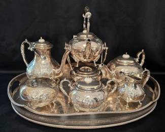 John Turton Sheffield Silver-Plated Tea Set