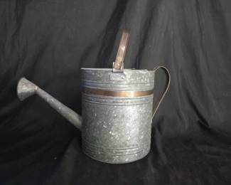 Galvanized Steel Watering Can - Metal Handle