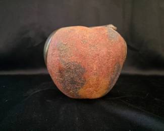 Bronze and Stone Apple-Shaped Sculpture