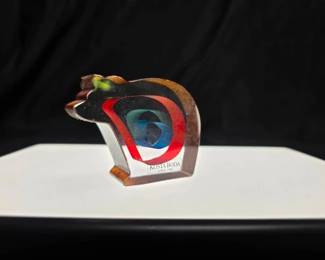 Kosta Boda Art Glass Bear Figurine Since 1742
