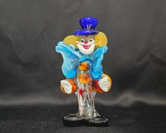 Murano Hand-Blown Glass Clown
