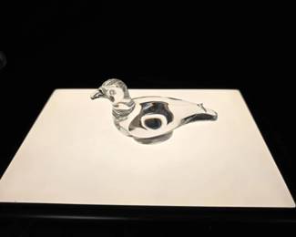 Baccarat Crystal Dove Figurine - Signed France