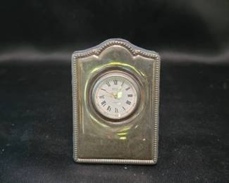 R Carr England Clock - Sterling Silver