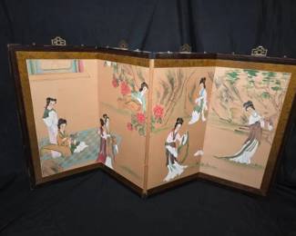 Chinese Folding Table Screen - Four Panel