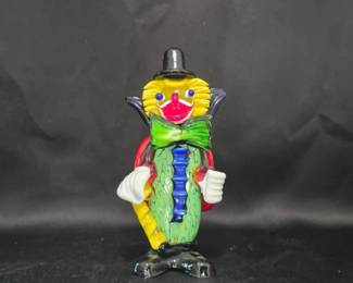 Murano Glass Clown Figurine - 7 Inches