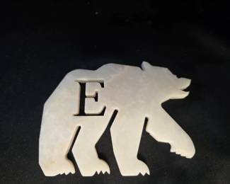 Bear-Shaped Marble Figurine with Cutout E