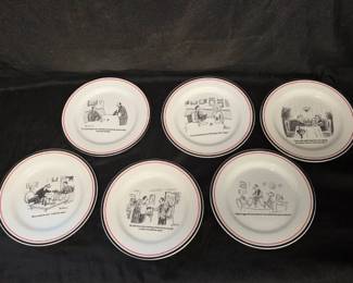 The New Yorker Cartoon Dinner Plates - Set 6