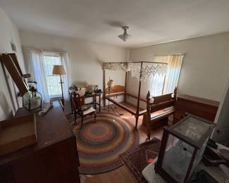 4 post antique bed and 2 beautiful vintage dressers.