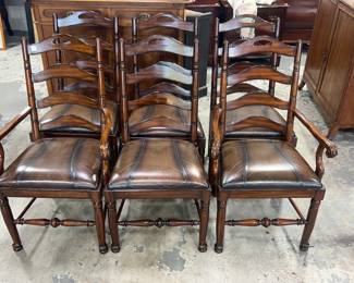 Set of Six Maitland Smith Dining Chairs