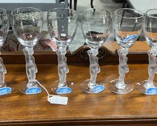 Set of Six Bayel French Bacchus Stems