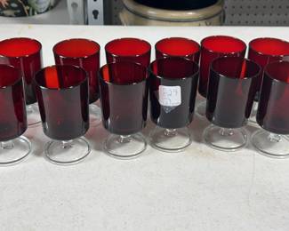 Ruby Red Luminarc Arcoroc Cavalier Stems