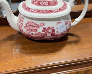 Spode Pink Tower Teapot