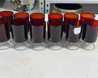 Ruby Red Luminarc Arcoroc Cavalier Stems