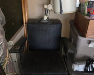 Beauty shop dryer and chair