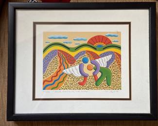 M Segal Signed Print 12 x 15