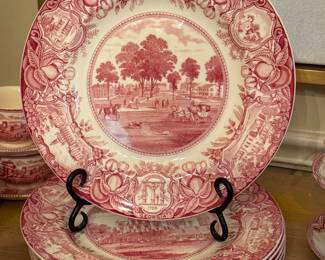 Set of 6 Wedgwood Georgia Historical Plates