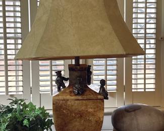 Alabaster & Bronze Lamp