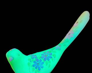 Painted Fenton uranium glass