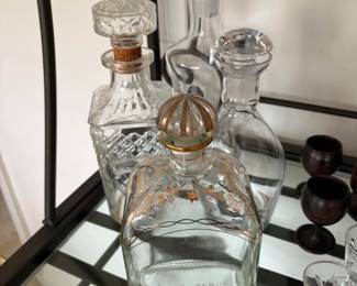 Vintage Bar Decanters