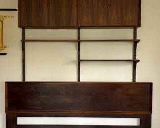 Magnificent Rosewood King Bedroom Set with Modular Dressers.  Purchased in Denmark, 1960s