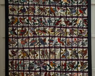 Hand-stitched Wall Hanging - Birds