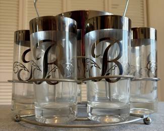 MCM Dorothy Thorpe Barware Set with Caddy