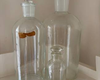 Vintage Pyrex Apothecary Bottles