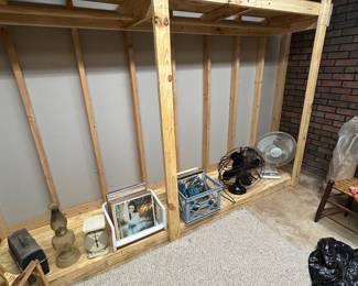 Vinyl records and Vintage Fans . Location Basement
