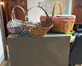 Baskets located in basement 