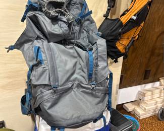 Hiking backpacks and camping equipment