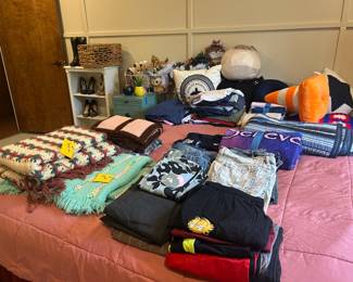 Clothes and blankets 