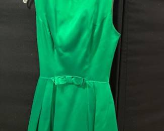 Vintage kelly green evening gown