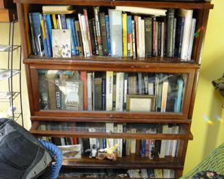 Barrister bookcase with books
