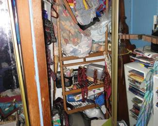 Closet filled with miscellany
