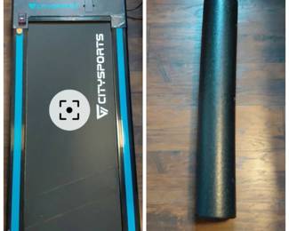 Compact Treadmill And Foam Roller