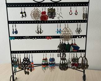 Earring Holder And Unique Collection Of Lovely Earrings