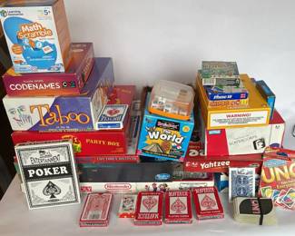 Large collection of Classic Games Including Monopoly Nintendo, Yahtzee,Risk, and More