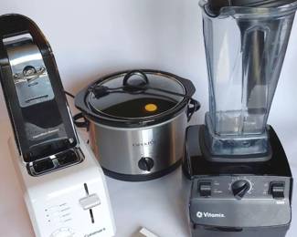 Vitamix, Crockpot, Electric Can Opener And Toaster