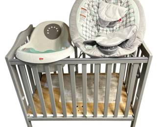 Foldable Crib, Bouncy Chair, Bathtub