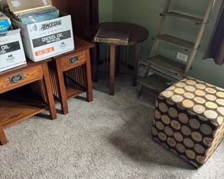 tables, shelf, ottoman