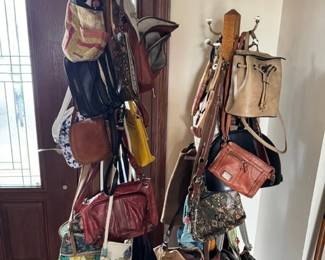purses, coat trees