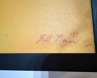 Bill Meyer Original Painting of Vintage Car Detail