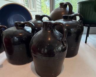 Antique Stoneware Whiskey Jugs