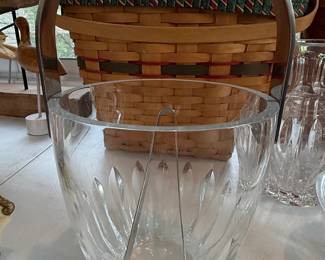 Marquis by Waterford "Brookside" Crystal Ice Bucket with Tongs