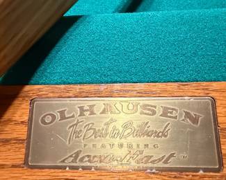 Olhausen "The Better Billiards" Pool Table